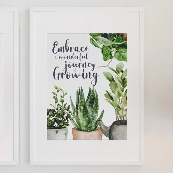 Watercolor Plants Botanical Wall Art Illustration Print Poster Unframed - Picture 7 of 9